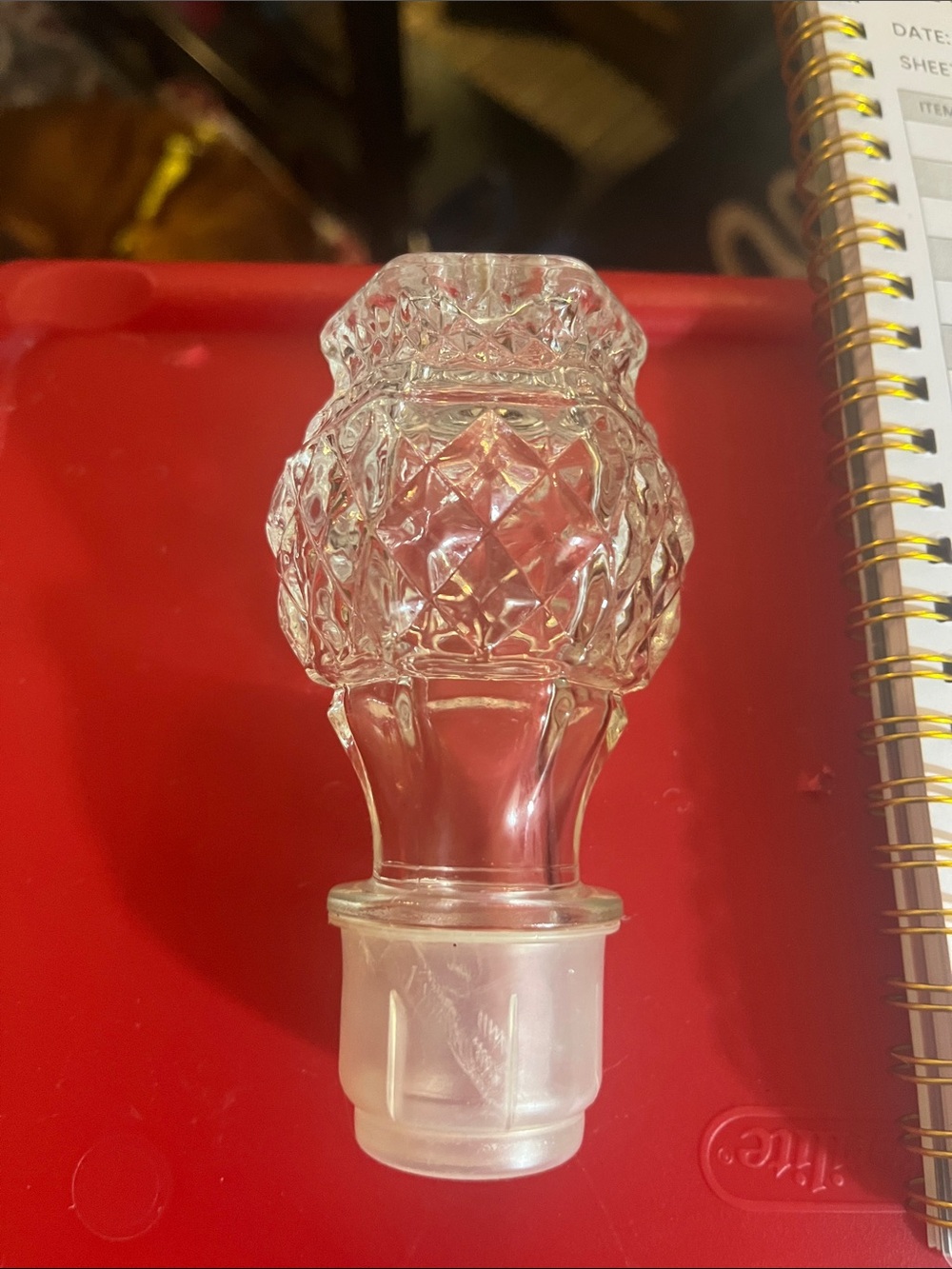 Anchor Hocking Wexford Presses Glass Decanter Stopper